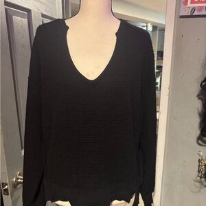 Chic Black V-Neck Sweater for Women